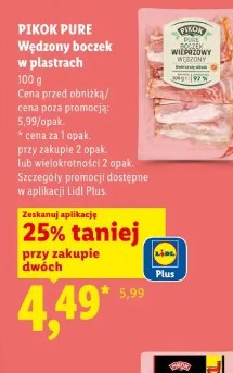 Pikok Pure Wędzony boczek w plastrach