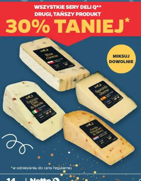 Wszystkie sery Deli drugi, tańszy produkt