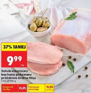 Schab wieprzowy bez kości pakowany próżniowo Kraina Mięs