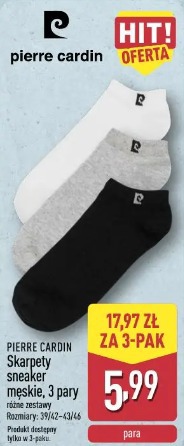 Pierre Cardin Skarpety sneaker męskie, 3 pary