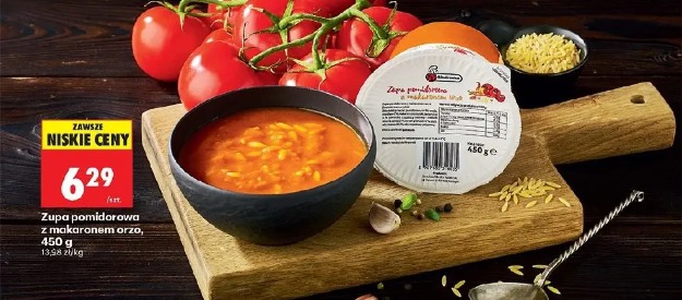 Zupa pomidorowa z makaronem orzo