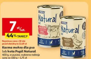 Karma mokra dla psa lub kota Pupil Natural cielęcina, kaczka