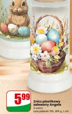 Znicz plastikowy zalewany Angela