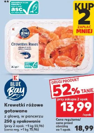 Blue Bay Krewetki różowe gotowane z głową, w pancerzu