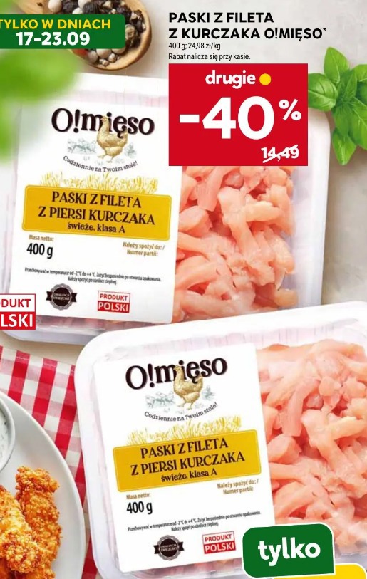 Paski z fileta z piersi kurczaka O!Mięso