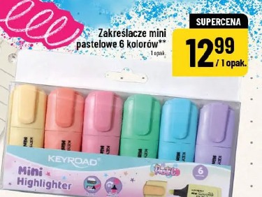 Zakreślacze mini pastelowe 6 kolorów