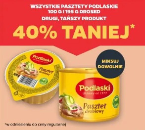 Wszystkie pasztety Podlaskie 100 g / 195 g Drosed drugi, tańszy produkt 40% taniej