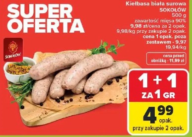 Kiełbasa biała surowa SOKOŁÓW