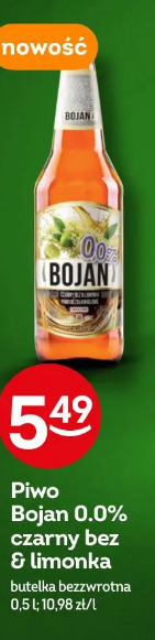 Piwo Bojan 0.0% czarny bez & limonka