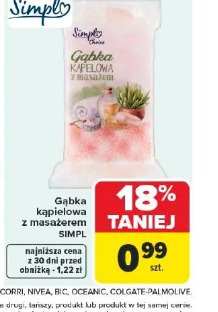 Gąbka kąpielowa z masażerem Simpl