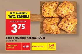 Tost z szynką i serem