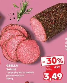 Gzella Salami z papryką lub w ziołach prowansalskich