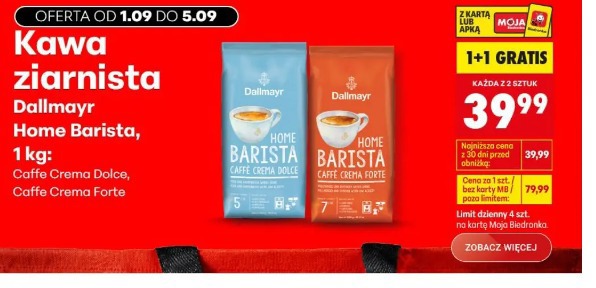 Kawa ziarnista Dallmayr Home Barista