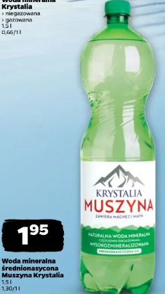Woda mineralna średnionasycona Muszyna Krystalia