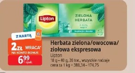 Herbata zielona/owocowa/ziołowa ekspresowa Lipton