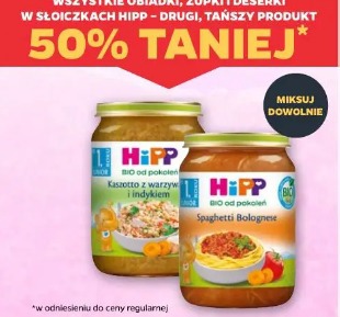 Wszystkie obiadki, zupki i deserki w słoiczkach Hipp - drugi, tańszy produkt