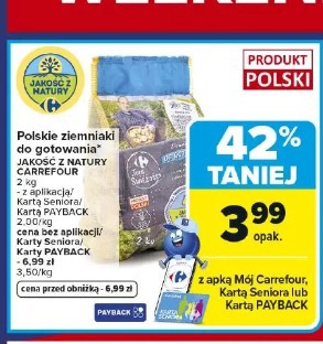 Polskie ziemniaki do gotowania Jakość z Natury Carrefour