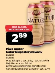 Piwo Amber Natur Niepasteryzowany
