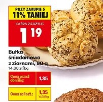 Bułka śniadaniowa z ziarnami