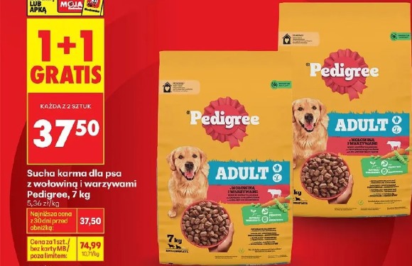 Pedigree sucha karma dla psa z wołowiną i warzywami