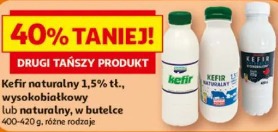Kefir naturalny 1,5% tł., wysokobiałkowy lub naturalny, w butelce