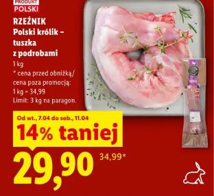 Rzeźnik Polski królik – tuszka z podrobami