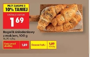 Rogalik śniadaniowy z makiem