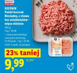 RZEŹNIK Polski kurczak Biesiadny, z chowu bez antybiotyków – mięso mielone