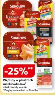 Wędliny w plastrach marki Sokołów