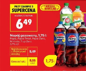 Napój gazowany Pepsi, Pepsi Twist, Pepsi Zero, Mirinda, 7 up Zero