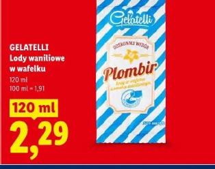 Gelatelli Lody waniliowe w wafelku