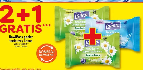 Nawilżany papier toaletowy Lanna