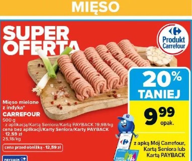 Mięso mielone z indyka Carrefour