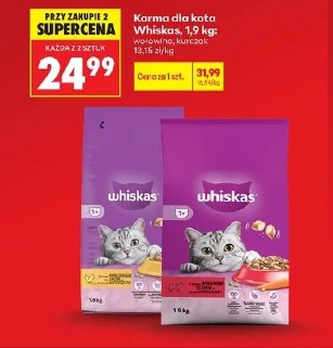 Karma dla kota Whiskas, 1,9 kg: wołowina, kurczak