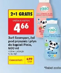 3w1 Szampon, żel pod prysznic i płyn do kąpieli Pinio