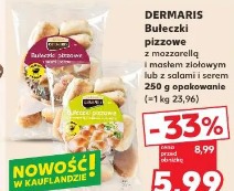 Dermaris Bułeczki pizzowe z mozzarellą i sosem pomidorowym lub z serem i szynką