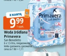 Woda źródlana Primavera San Benedetto