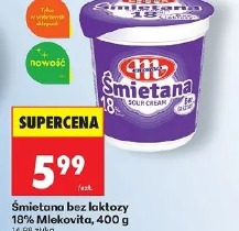 Śmietana bez laktozy 18% Mlekovita