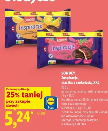Sondey Inspiracje, ciastka z czekoladą, XXL