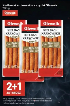 Kiełbaski krakowskie z szynki Olewnik