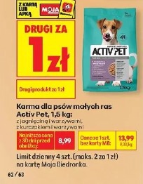 Karma dla psów małych ras Activ Pet, 1,5 kg