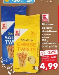 Maślane paluchy drożdżowe solone K-Classic