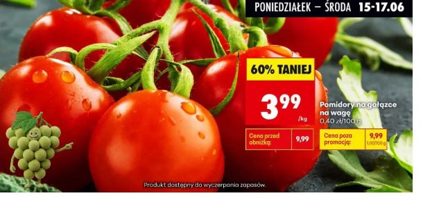 Pomidory na gałązce na wagę