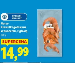 Norso Krewetki gotowane w pancerzu, z głową