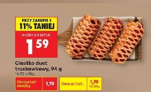 Ciastko duet truskawkowy