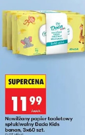 Nawilżany papier toaletowy spłukiwalny Dada Kids banan