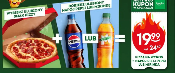 Pizza na wynos + napój 0,5l: Pepsi lub Mirinda