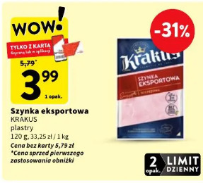 Szynka eksportowa KRAKUS plastry