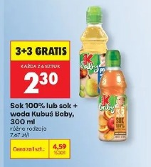 Kubuś Baby sok 100% lub sok + woda