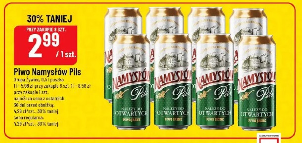 Piwo Namysłów Pils Grupa Żywiec